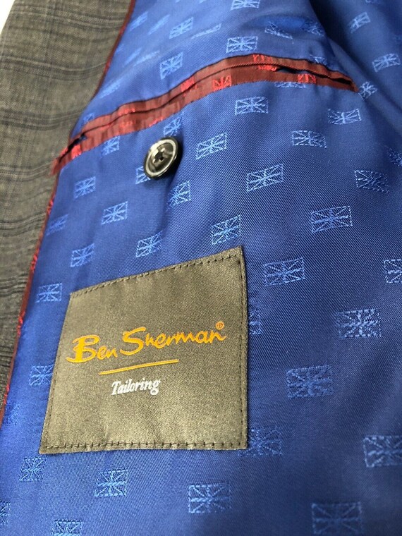Ben Sherman Gray Plaid Men's Sport Coat Jacket Sz… - image 7