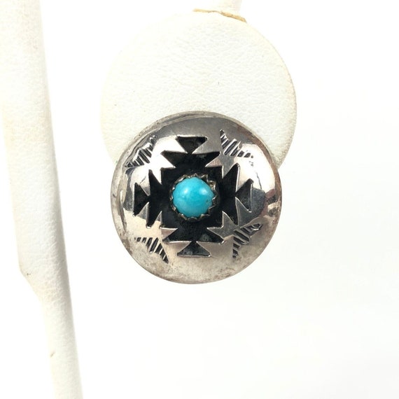 Navajo CP Shadowbox Turquoise Sterling Silver 925… - image 3