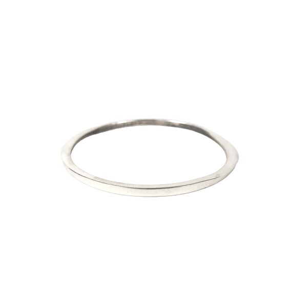 Solid Sterling 925 Bangle Bracelet Flat Alternati… - image 4