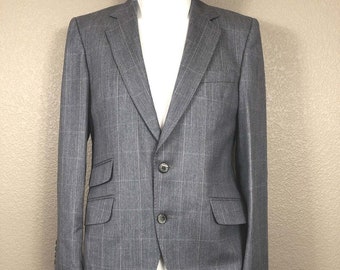 Alexandre London Collection Custom Tailored Plaid Wool Jacket Blazer Britain 40