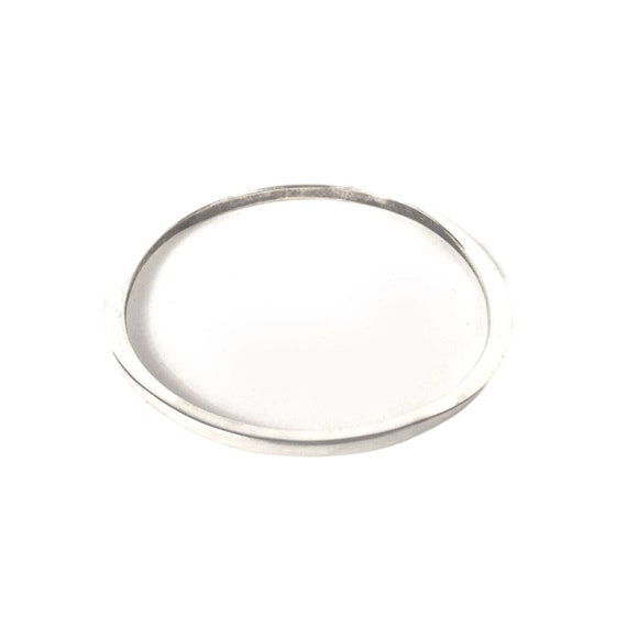 Solid Sterling 925 Bangle Bracelet Flat Alternati… - image 2