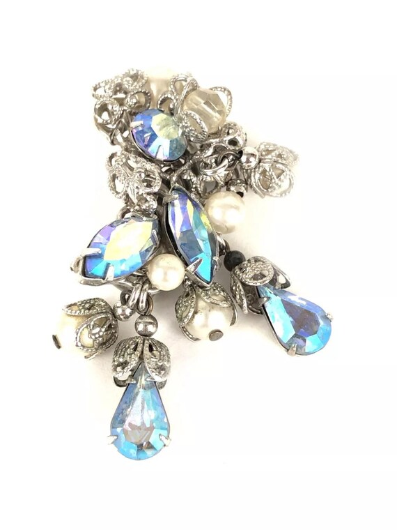 Miriam Haskell Unsigned Waterfall Chandelier Dang… - image 3