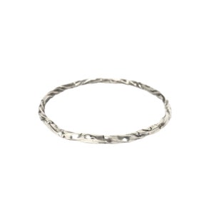 Twisted Bangle Solid Sterling Silver Bracelet Organic Pattern PreLoved Jewelry