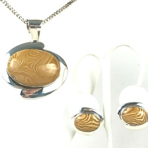 Desert Rose Trading Jay King Jasper Necklace Earring Set VGC 52.5 gr Estate Find