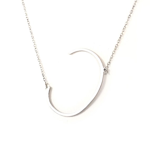 Minimalist Floating Monogram Initial C Sterling S… - image 3
