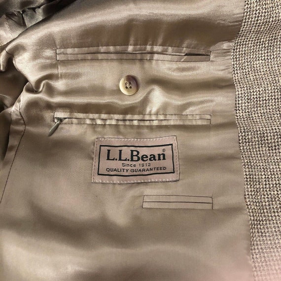 LL Bean Brown Tweed Pattern Silk Blend Sport Coat… - image 6