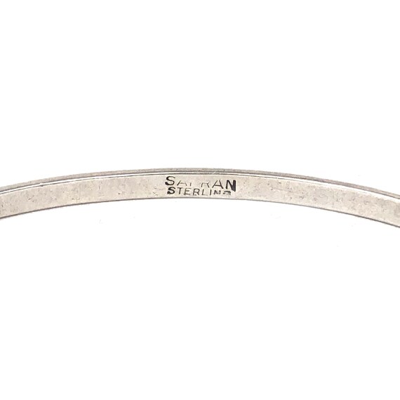 Bangle Solid Sterling Silver 925 Bracelet Geometr… - image 3