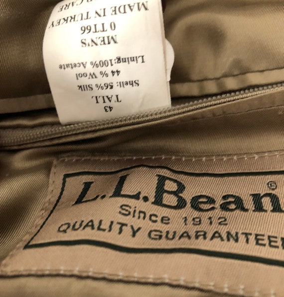 LL Bean Brown Tweed Pattern Silk Blend Sport Coat… - image 8