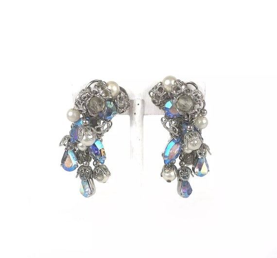 Miriam Haskell Unsigned Waterfall Chandelier Dang… - image 1