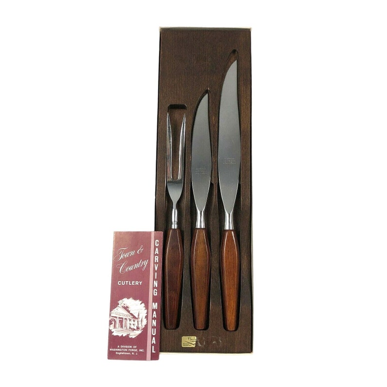 Mid Century Town And Country By Washington Forge Fleetwood Handles Knives Fork image 1