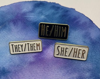 Pronoun pins | Teacher - Allied Health - Aide - SLP -  Doctor - Nurse - Office - LGBTQI+ - Ally