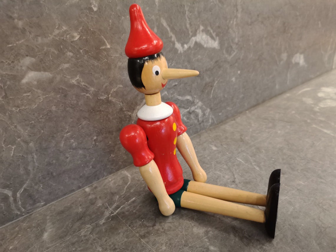 Moving Pinocchio Figurine Vintage Pinocchio Toy With Movable | Etsy