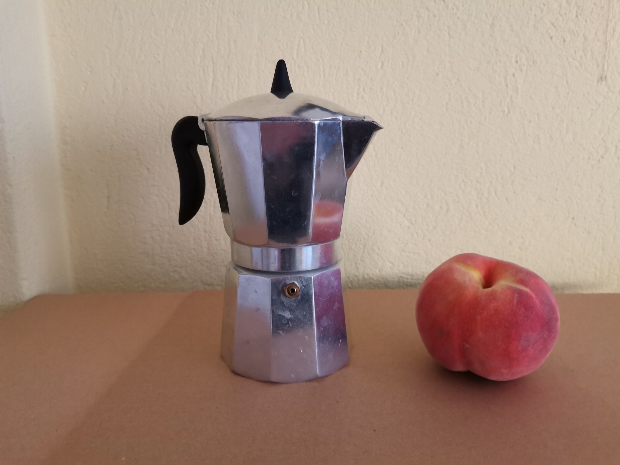 Vintage Italian espresso coffee maker, seventies stove top espresso