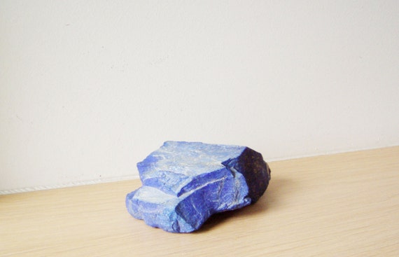 Vintage lapis lazzuli mineral stone, large lapis lazzuli mineral specimen, gorgeous Brazilian stonε