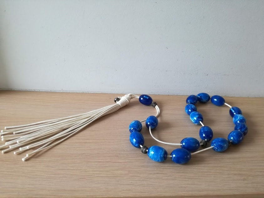 Blue Worry Beads Decorative Set of Worry Beads Table Worry - Etsy