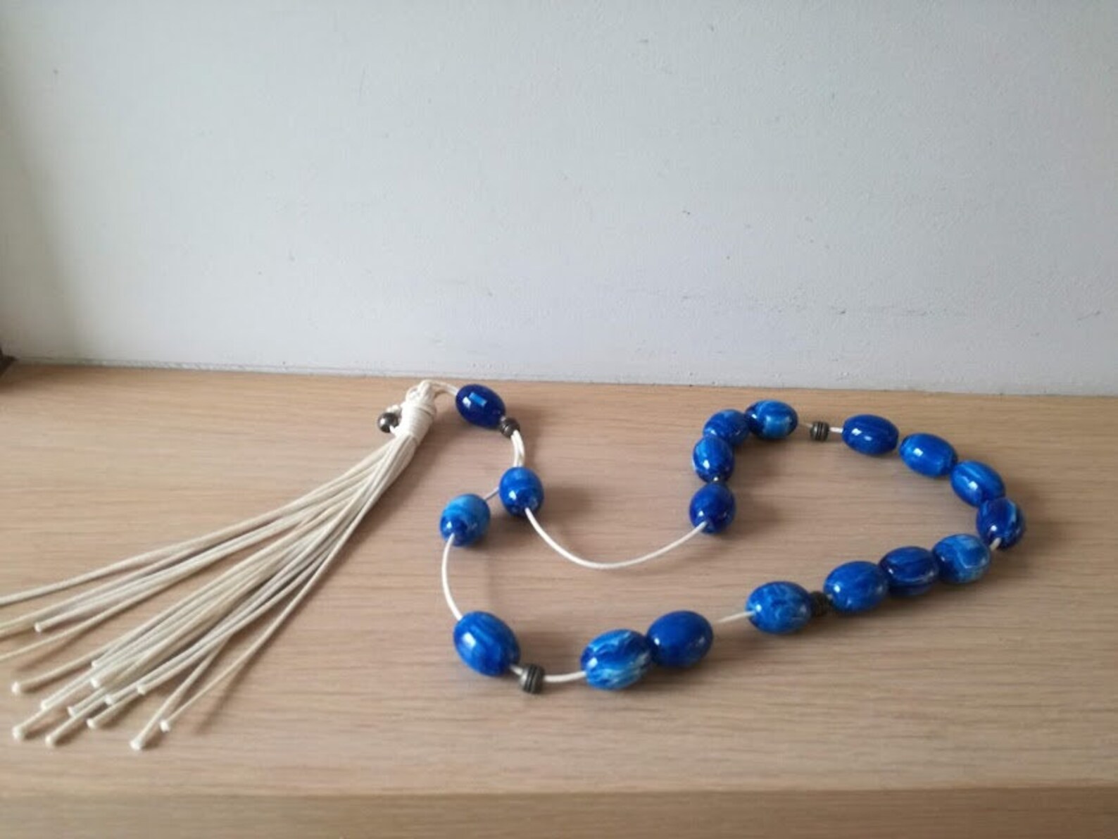 Blue Worry Beads Decorative Set of Worry Beads Table Worry Etsy