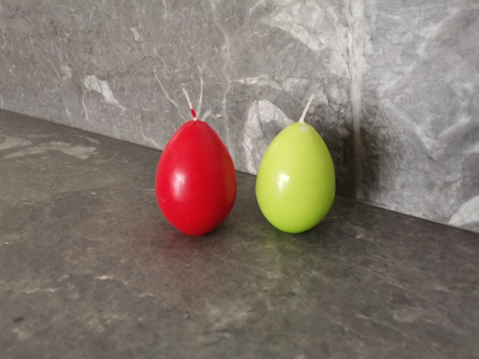 Vintage Egg Candle Paraffin Life Size Egg Candle in Lime Etsy