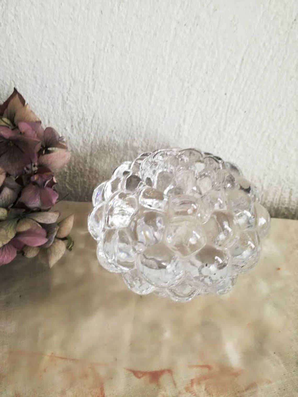 Vintage Crystal Tea Light Candle Holder Vintage Orrefors Etsy