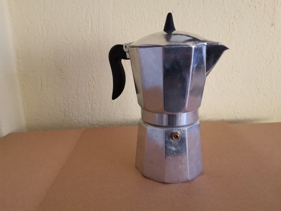 Vintage Italian Espresso Coffee Maker, Seventies Stove Top Espresso Coffee  Maker, Rare Black Handle, Vintage Housewares Handle 