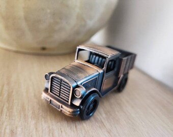 Truck pencil sharpener, metal truck miniature sharpener, copper truck miniature, vintage truck sharpener