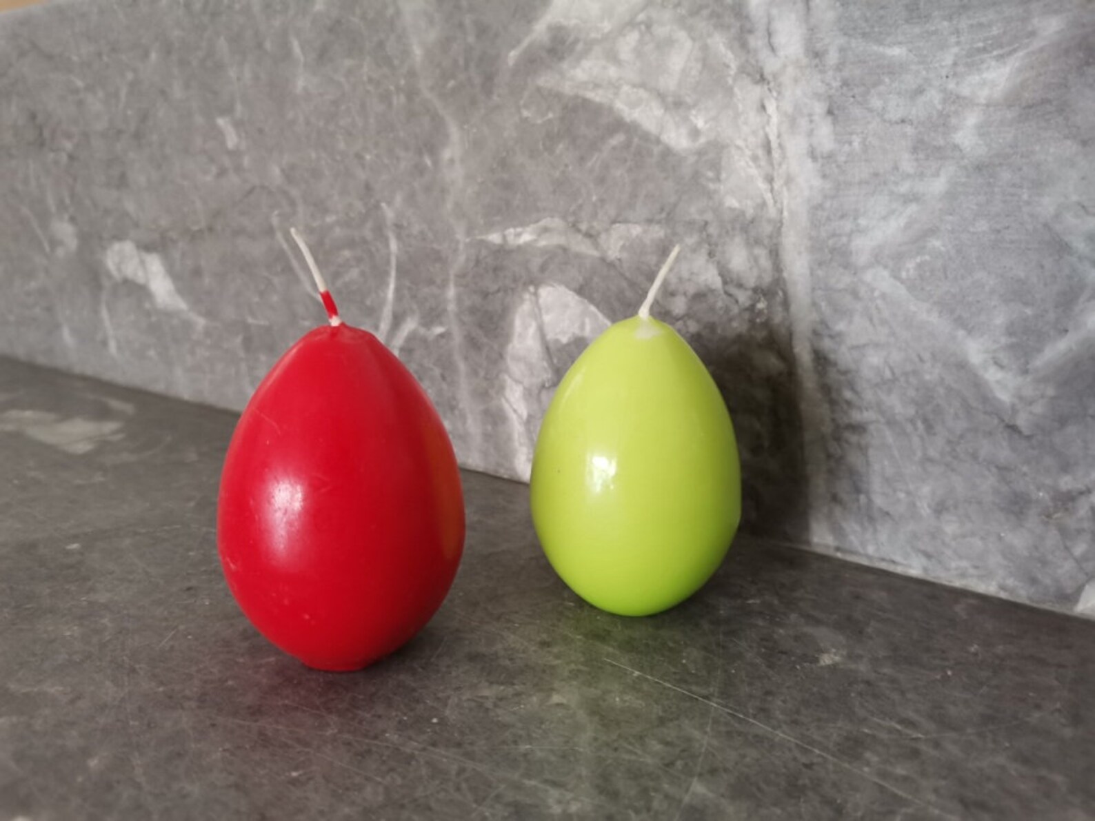 Vintage Egg Candle Paraffin Life Size Egg Candle in Lime Etsy