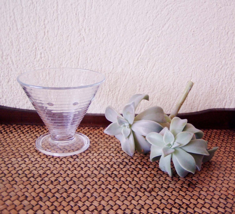 Vintage Glass Goblet Vintage Dessert Bowl Clear Glass Modern Etsy