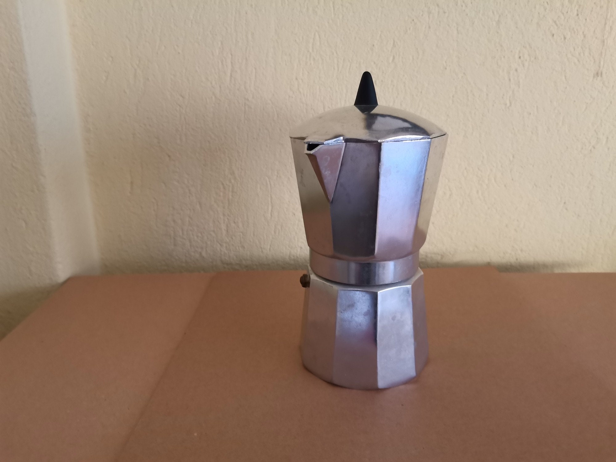 Vintage Italian espresso coffee maker, seventies stove top espresso