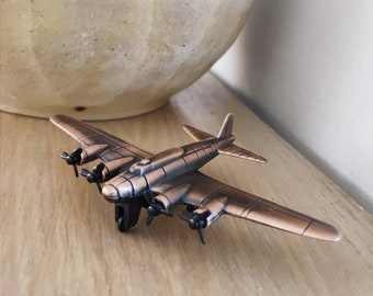 Airplane pencil sharpener, metal plane miniature sharpener, copper aeroplane miniature, vintage plane sharpener