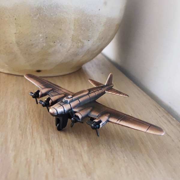 Airplane pencil sharpener, metal plane miniature sharpener, copper aeroplane miniature, vintage plane sharpener