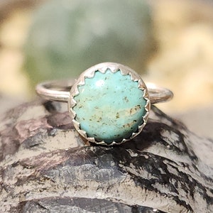 Turquoise Ring, Sterling Silver 925  Handmade, Gift For Her, December Birthstone, Jewelry, Ring, Ring Size 3