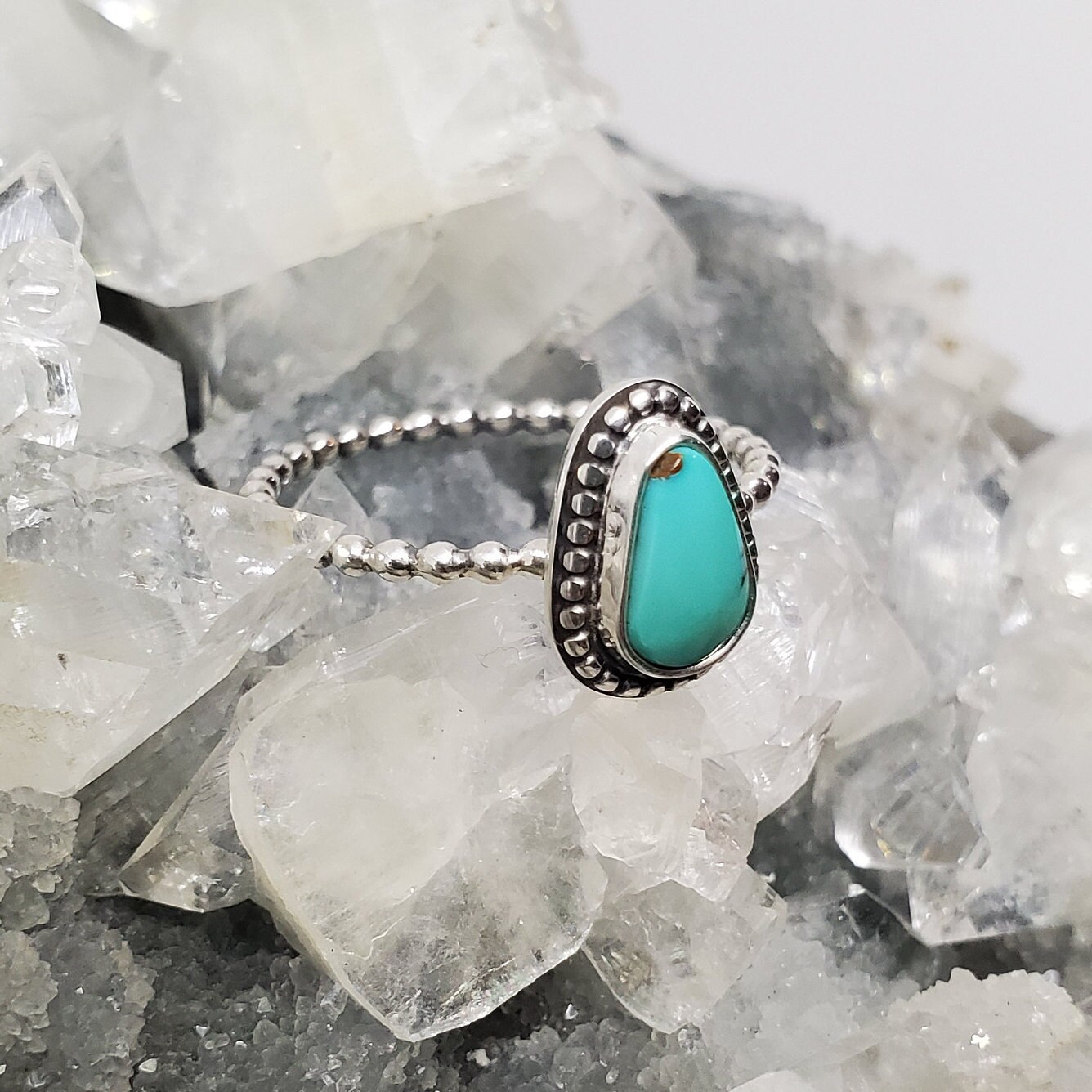 Turquoise Ring Real Turquoise Ring Silver Handmade Ring Etsy