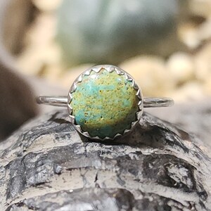Turquoise Ring, Real Turquoise Ring, Silver Handmade Ring, Turquoise, Turquoise Stacking Ring, Gift for Her, Stacking Ring, Ring Size 4.5