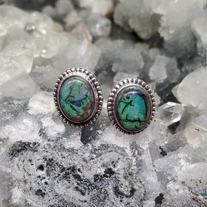Opal Stud Earrings, Stud Earrings, Opal Jewelry, Sterling Silver Earrings