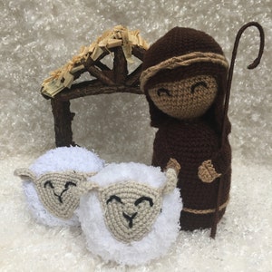 Crochet Nativity Pattern Instant Download, Crochet Sheep Pattern, Crochet Lamb, Crochet Shepherd