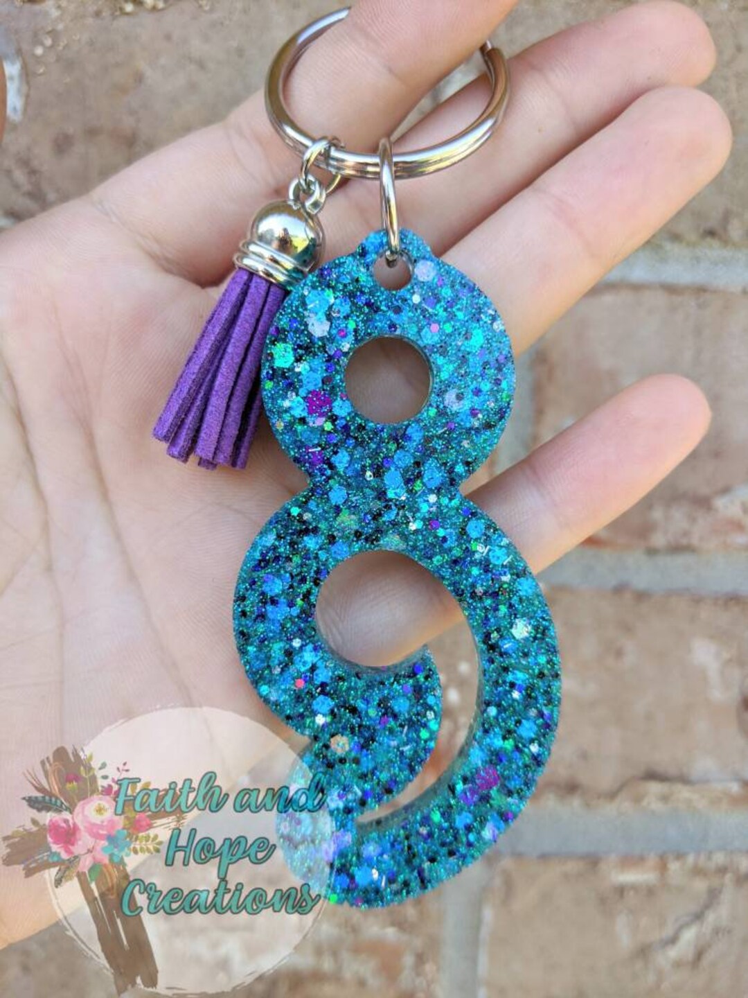 Semicolon Glitter Keychain - Etsy