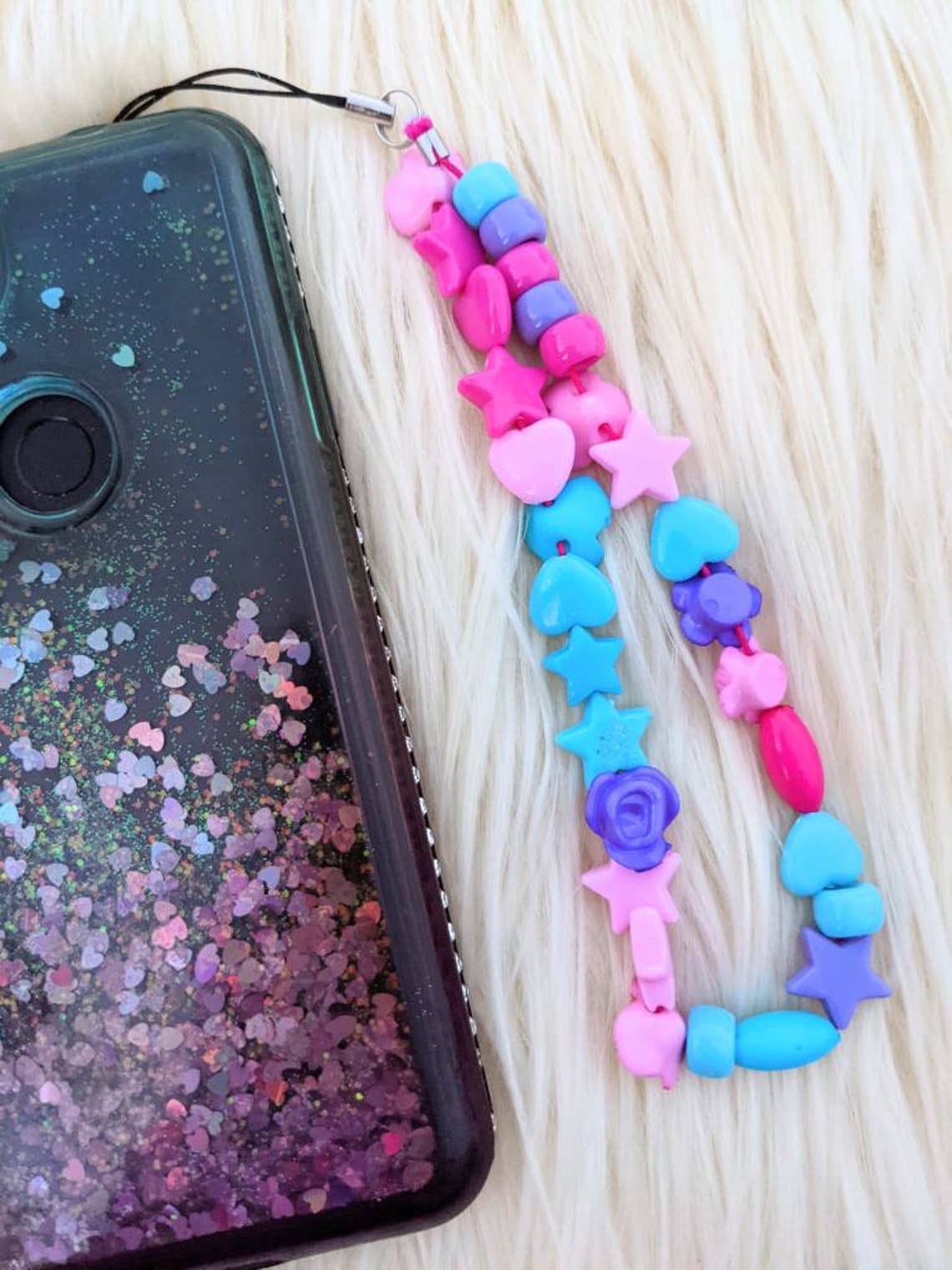 Colorful beaded phone charm lanyards Etsy