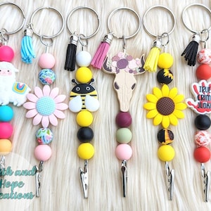 Beaded card grabber keychain, card grabber for long nails, ATM clip