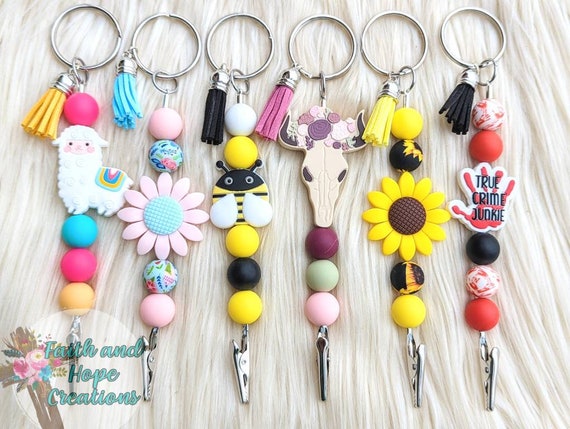 Beaded Card Grabber Keychain, Card Grabber for Long Nails, ATM