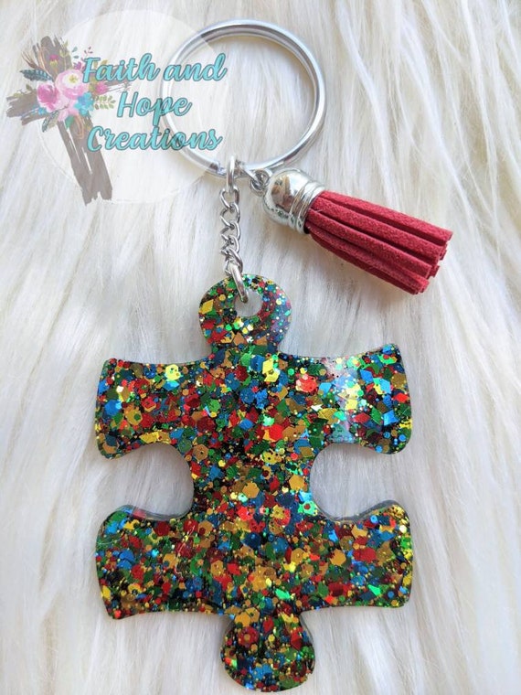 Autism puzzle hotsell piece keychain