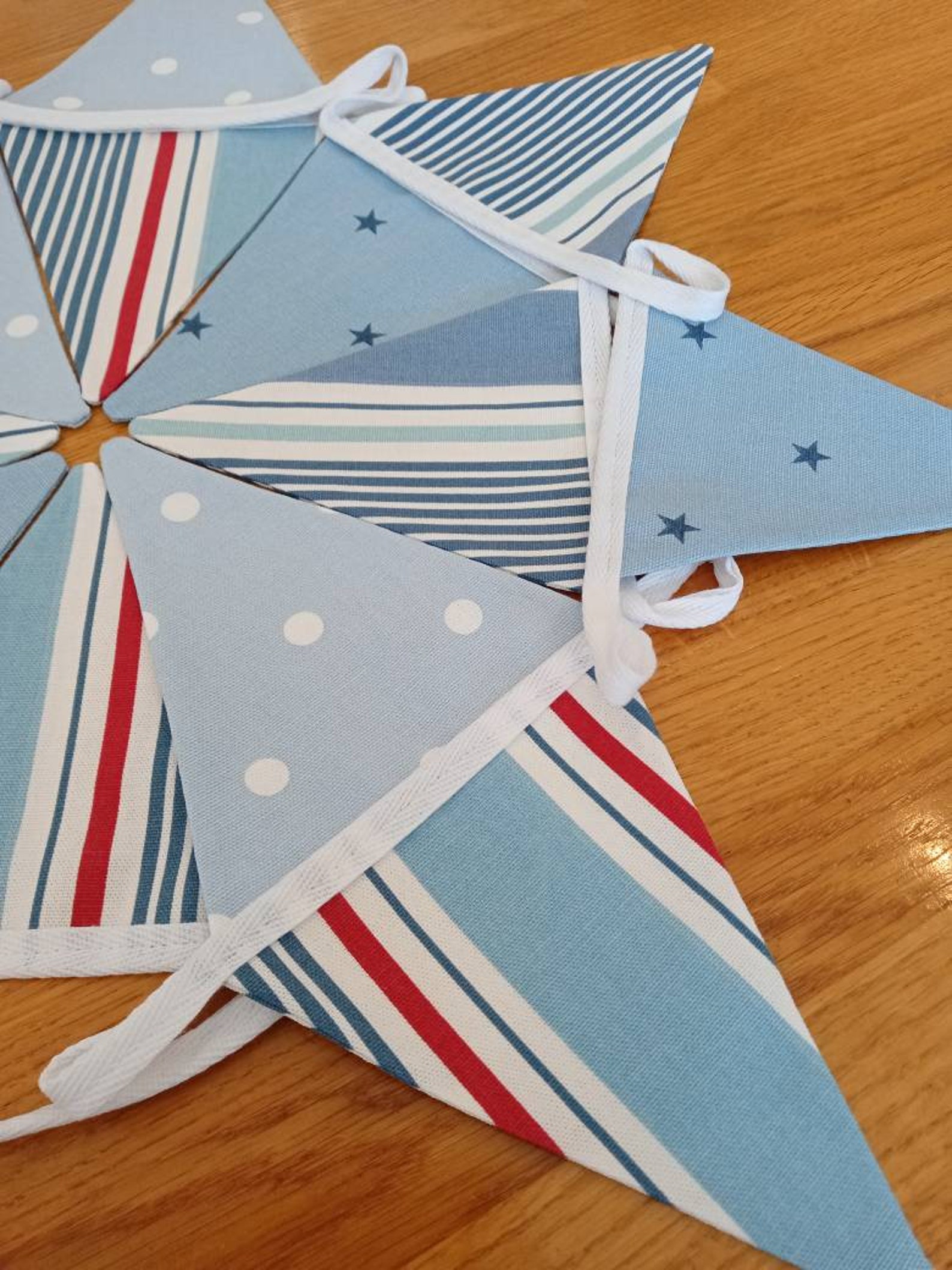 Handmade Bunting in Red White and Blue Stars Stripes and Etsy UK