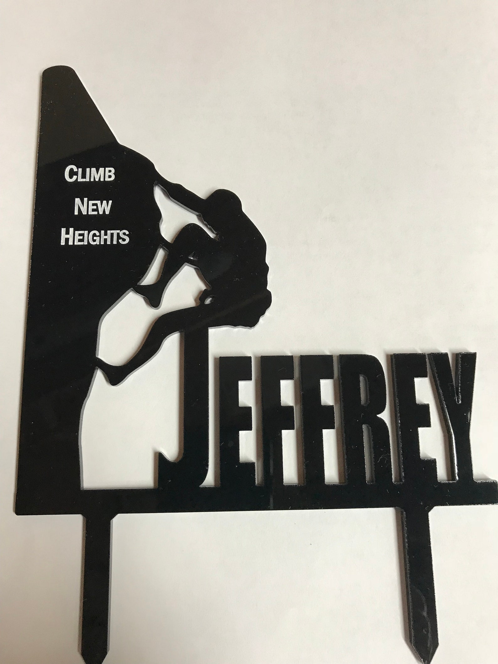 Personalized Birthday Cake Topper for Him Mountain Climber Etsy