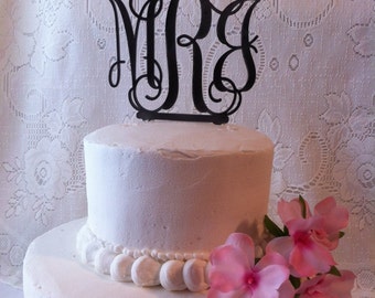 Three Letter Monogram Initial Wedding Cake Topper MADE In USA…..Ships from USA