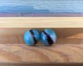 Aggie marble glass vintage toy game strand colored set marbles white Akro opaque swirl Vitro brown blue aqua turquoise agate
