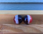 Aggie marble glass vintage toy game strand colored set marbles white Akro opaque swirl Vitro red brown agate carmel