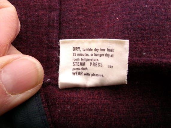 Pendleton Burgundy Navy 100% Virgin Wool Flannel … - image 7