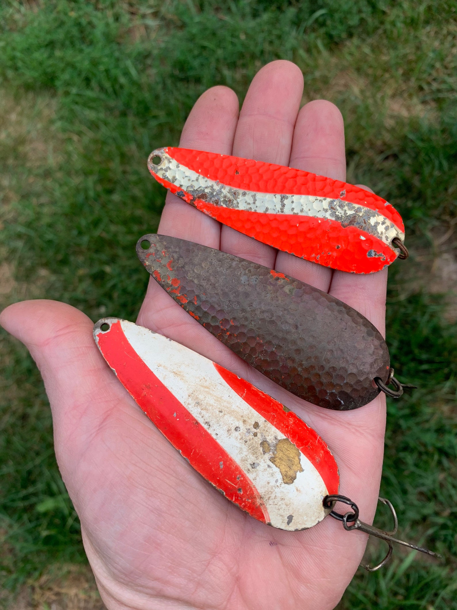 Fishing lure Set daredevil spoon Lot Fish Old Antique