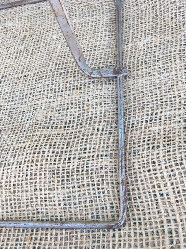 Metal display rack clip up hook hooks craft show vintage sale stamped card jewelry hanger upright vertical garden shed seed packet chips