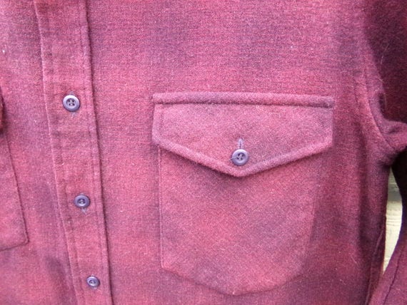 Pendleton Burgundy Navy 100% Virgin Wool Flannel … - image 2