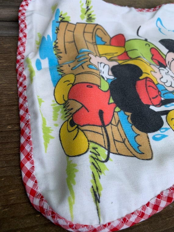 Mickey Mouse Bib Vintage Baby Pluto handmade pupp… - image 4