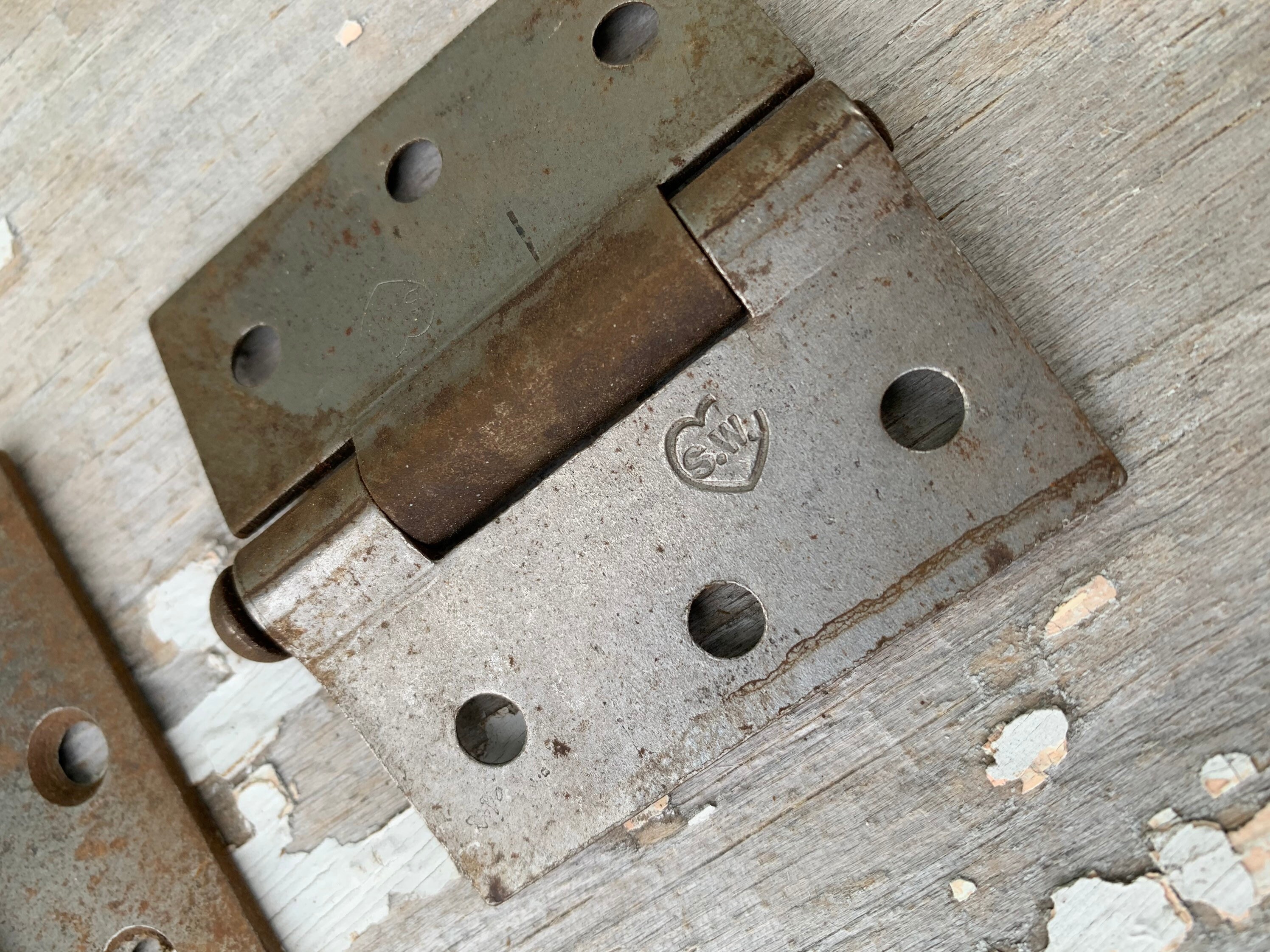 Hinge Stanley Metal Vintage Small Hardware Salvage Door Etsy